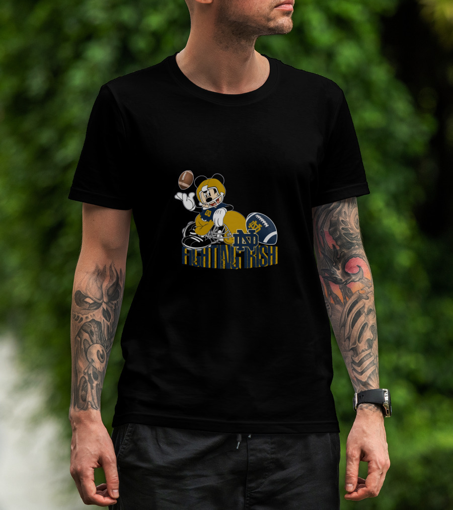 Notre Dame Fighting Irish Mickey Mouse Football 00 T-Shirt