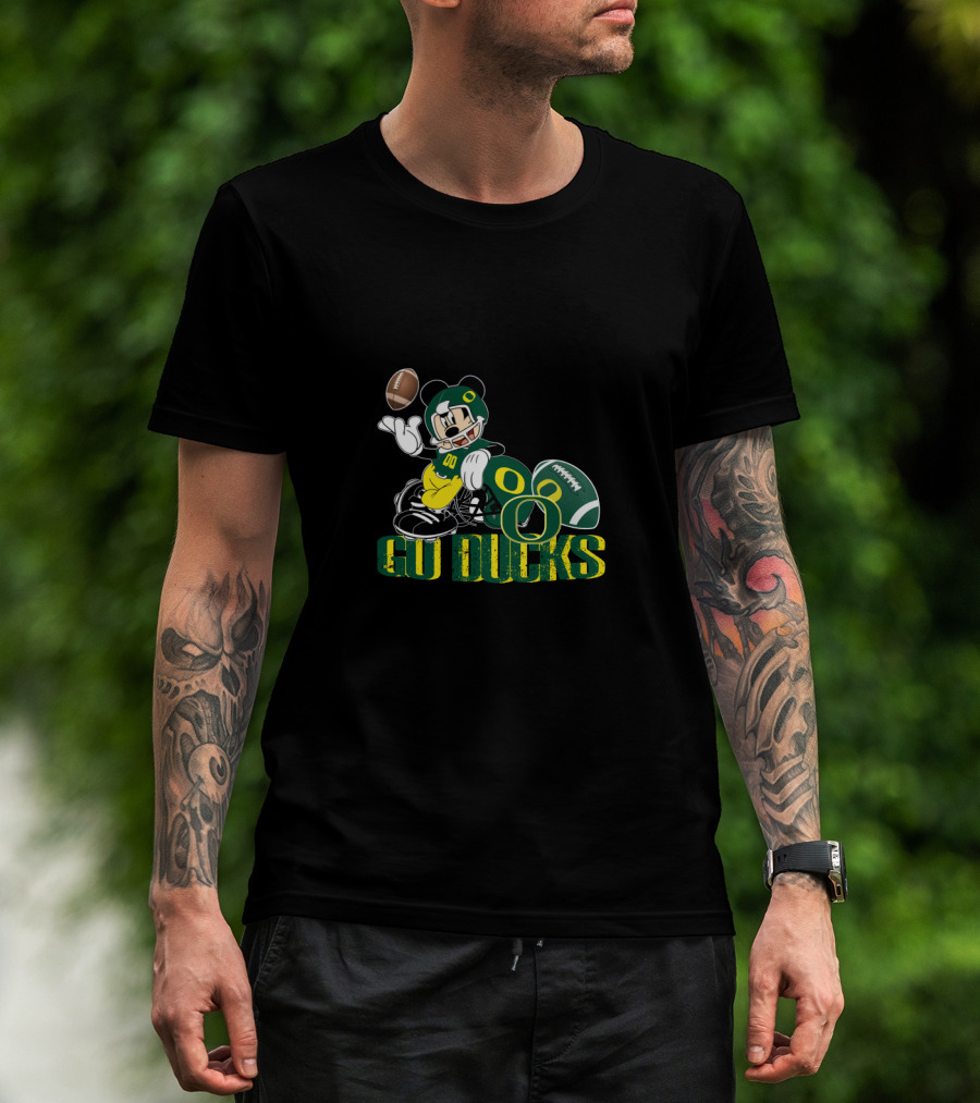 Mickey Mouse Oregon Ducks Football Go Ducks T-Shirt