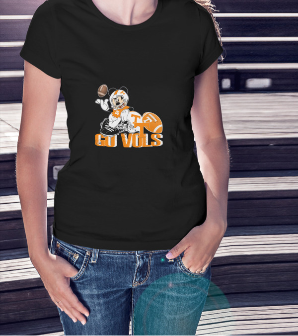Go Vols Tennessee Football Mickey Mouse T-Shirt