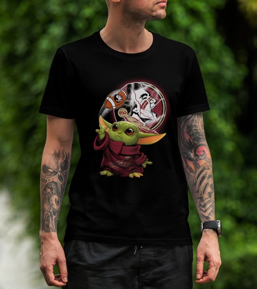Seminoles Baby Alien Using Force With Florida State Football T-Shirt