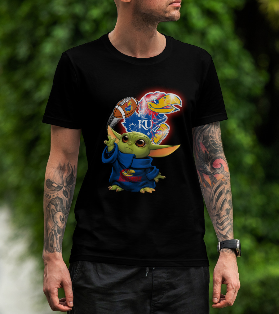 Ku Jayhawks Kansas Football Baby Alien T-Shirt