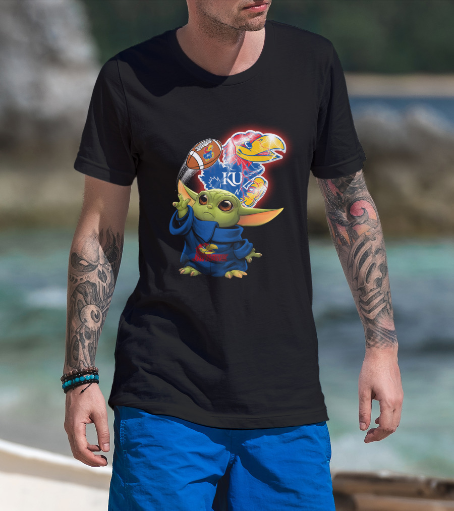Ku Jayhawks Kansas Football Baby Alien T-Shirt