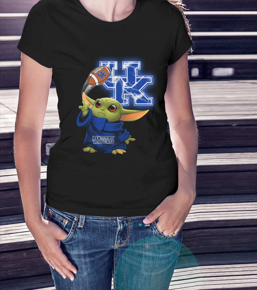 Kentucky Wildcats Football Uk Lightning Baby Alien T-Shirt