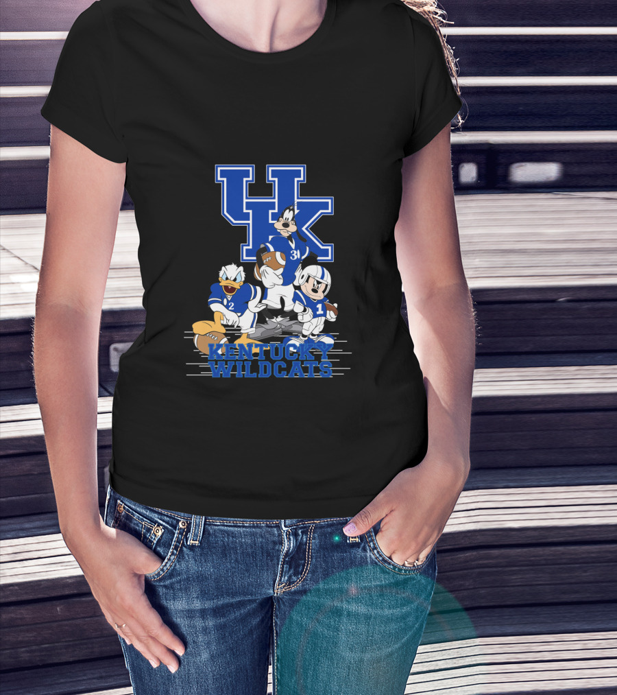 Kentucky Wildcats Mickey Donald Goofy Football Team Players T-Shirt