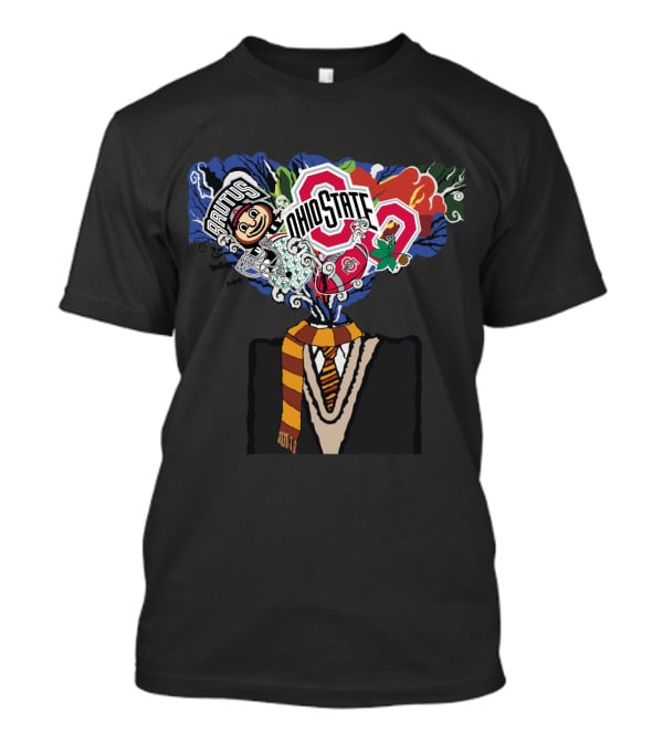 Ohio State Brutus Buckeye And Hogwarts Gryffindor Mashup Chtnca11008 T-Shirt