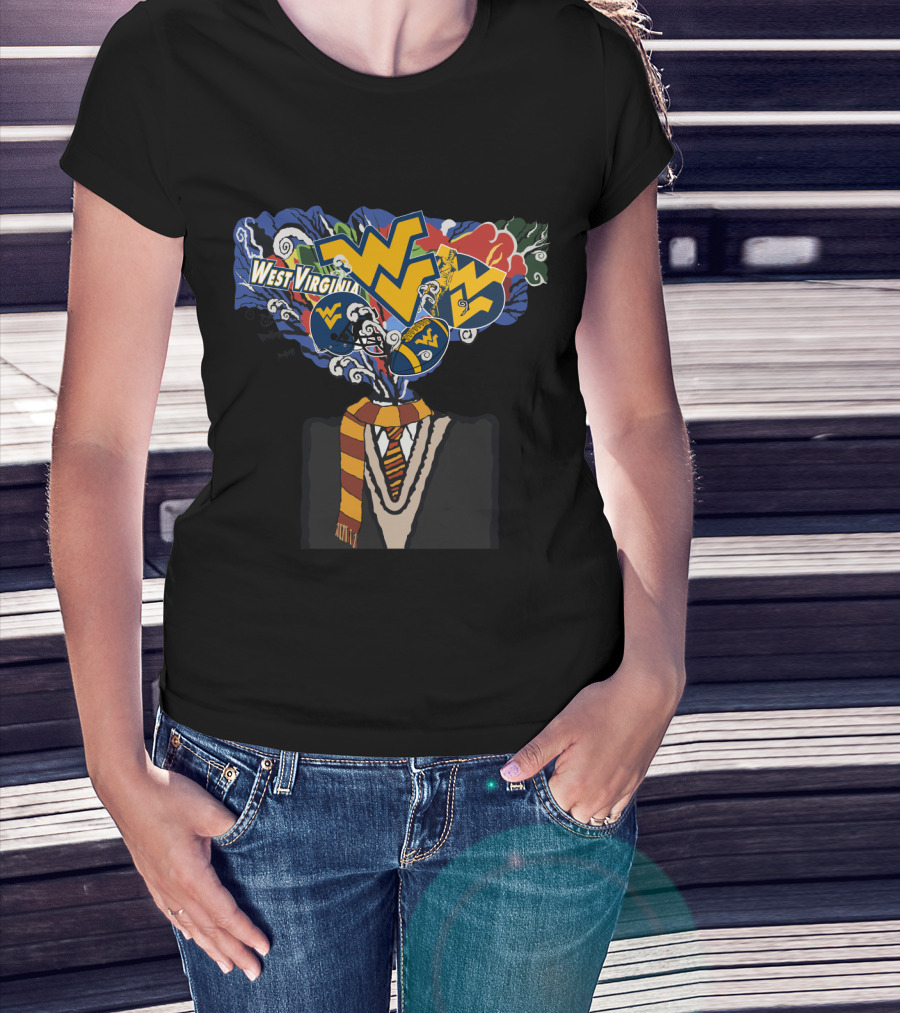 West Virginia Mountaineers W V Imagery With Wizard Elements Chtnca11010 T-Shirt
