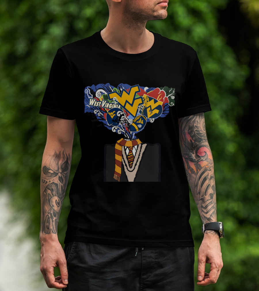 West Virginia Mountaineers W V Imagery With Wizard Elements Chtnca11010 T-Shirt