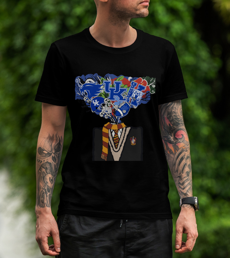 Chtnca11016 Kentucky Wildcats Hogwarts Gryffindor Mashup T-Shirt