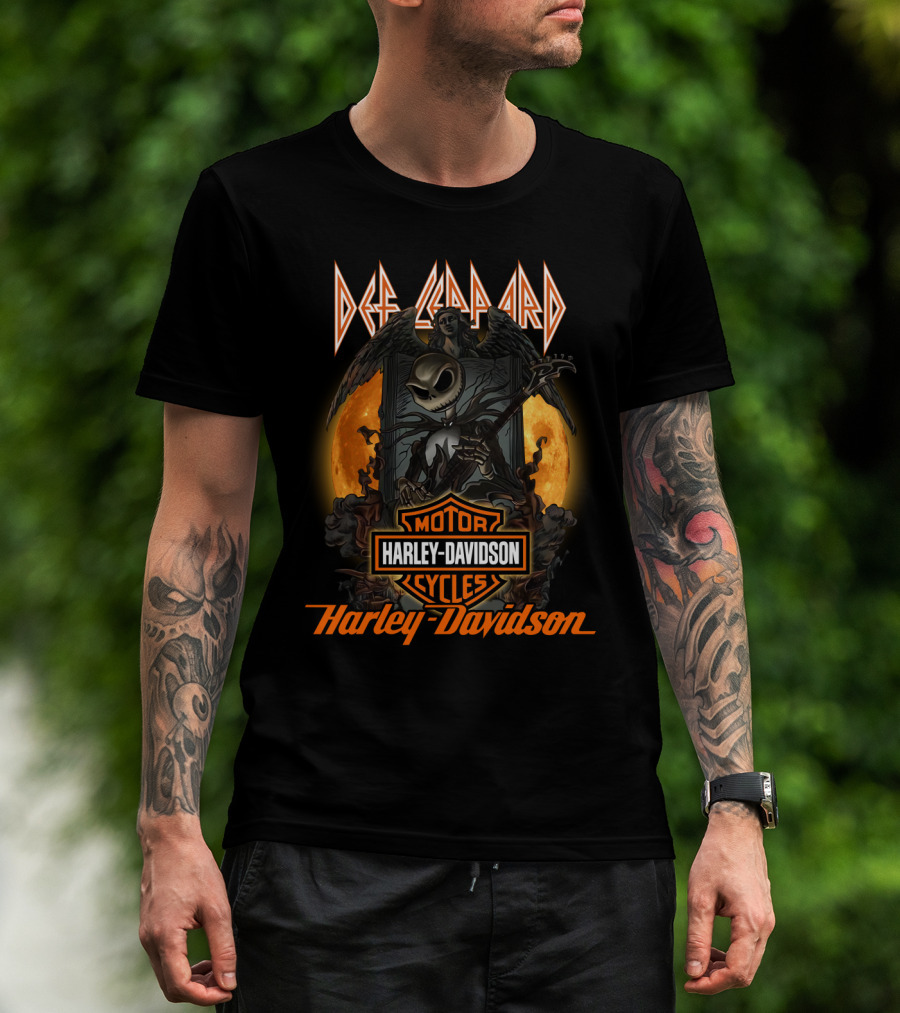 Def Leppard Harley Davidson Motor Cycles T-Shirt