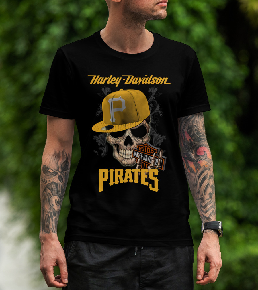 Harley Davidson Skull Cap Harley Davidson Motor Pirates T-Shirt