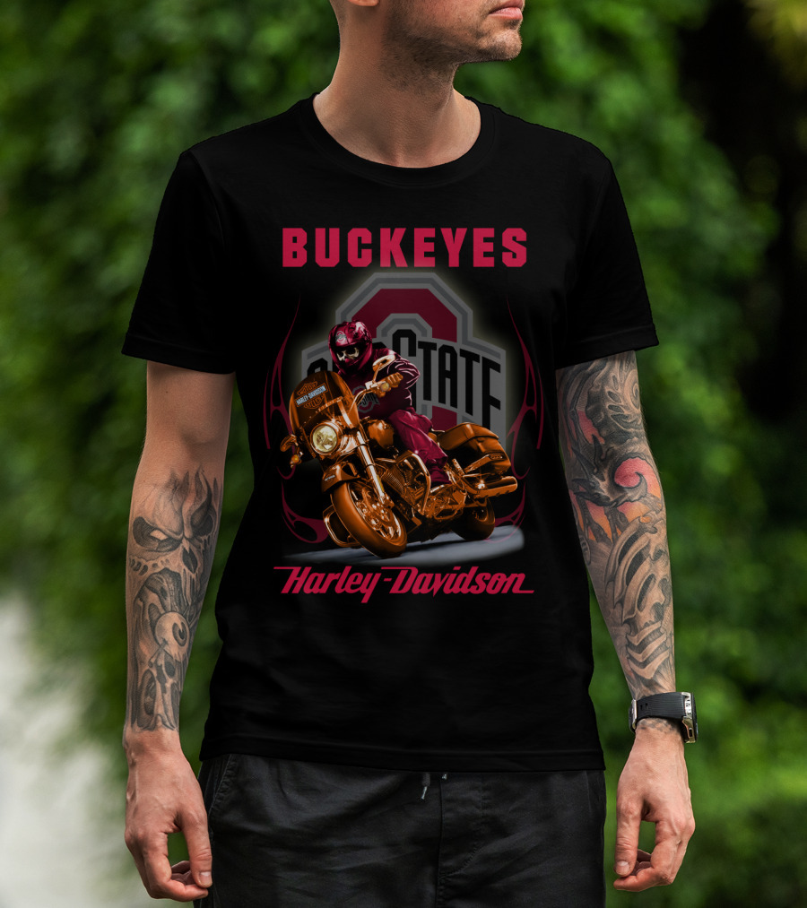 Buckeyes Harley Davidson Ohio State T-Shirt