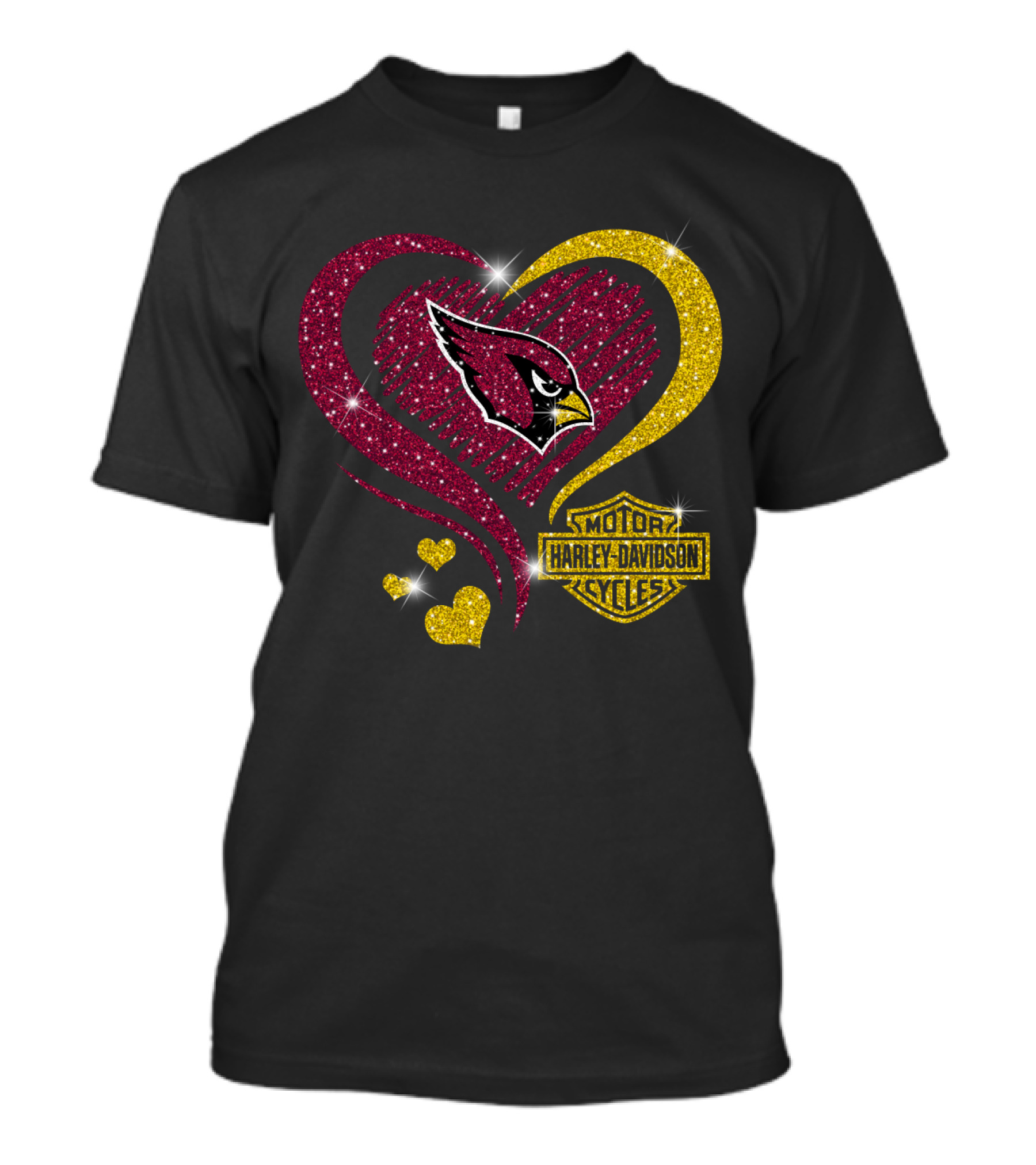 Harley Davidson Heart Arizona Cardinals T-Shirt