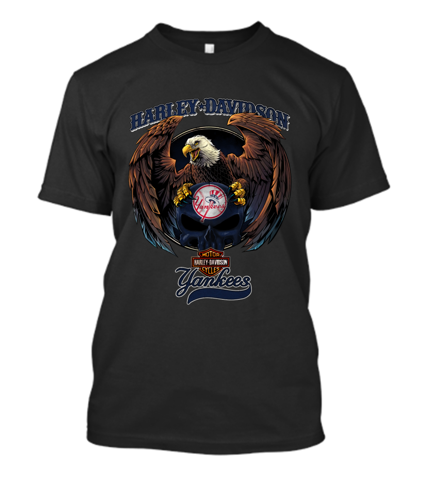 Harley Davidson Motor Cycles New York Yankees T-Shirt