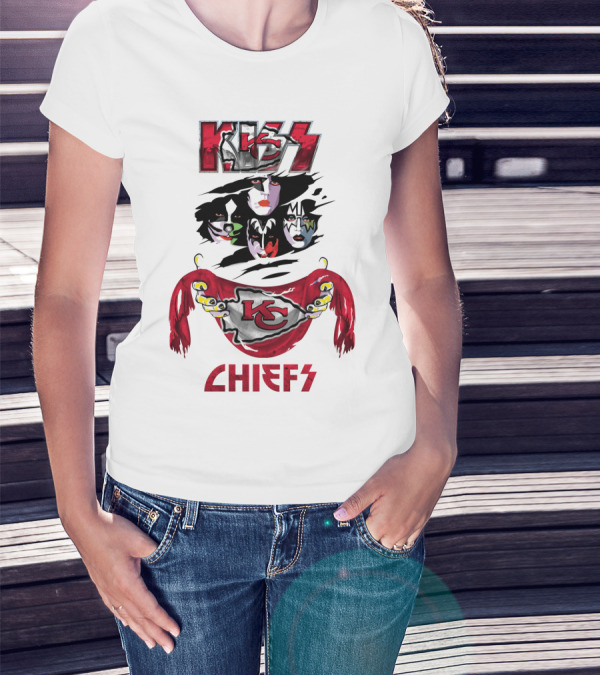 KISS Kansas City Chiefs NFL Band T-Shirt