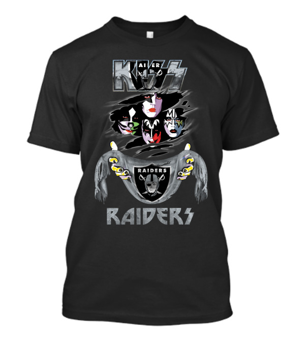 KISS Oakland Raiders Rock Band Football Fan T-Shirt