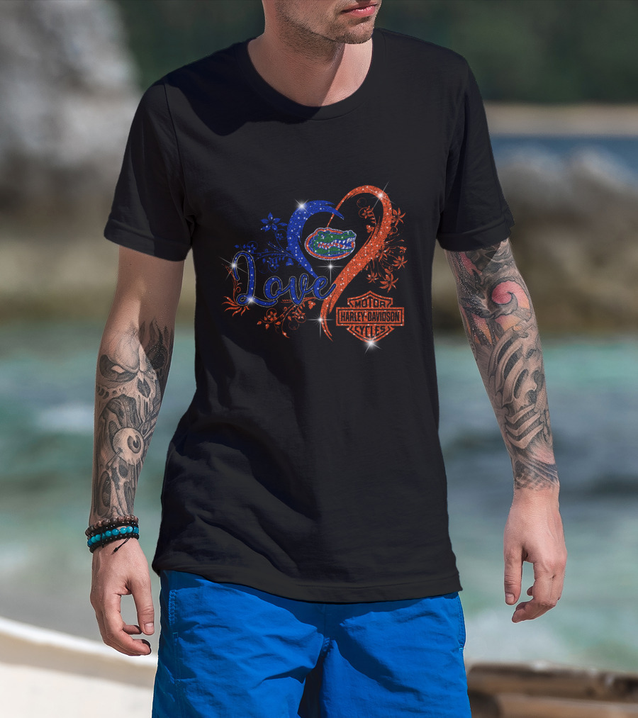 Love Florida Gators Harley Davidson Motorcycles T-Shirt