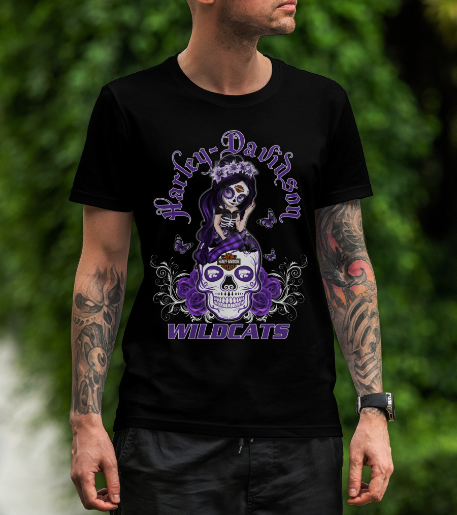 Harley Davidson Hl Girl Kansas State Wildcats T-Shirt