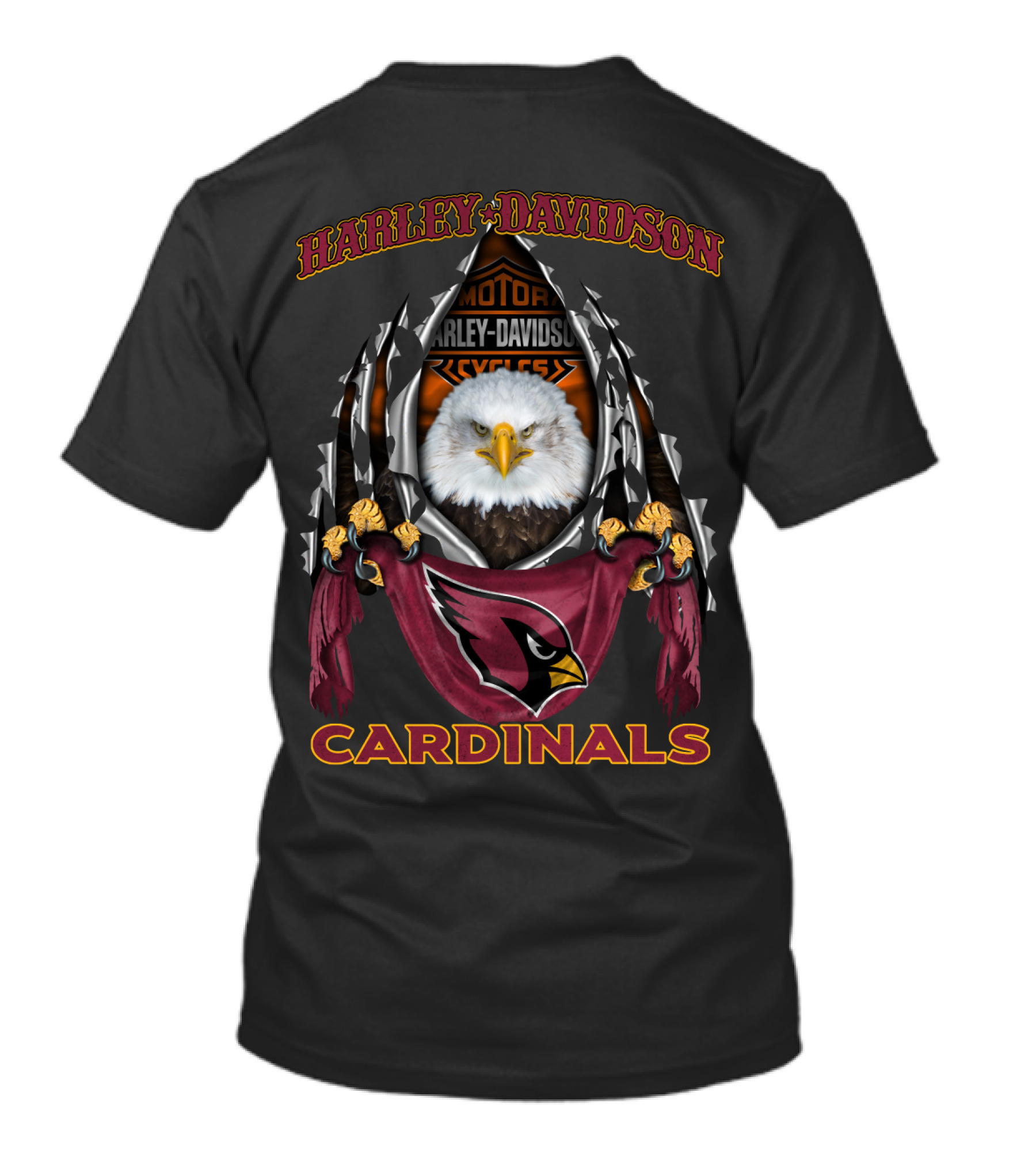 Harley Davidson Motor Cycles Eagle Cardinals Arizona Cardinals T-Shirt