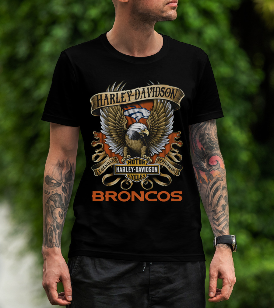 Harley Davidson Legendary Motor Performance Denver Broncos T-Shirt