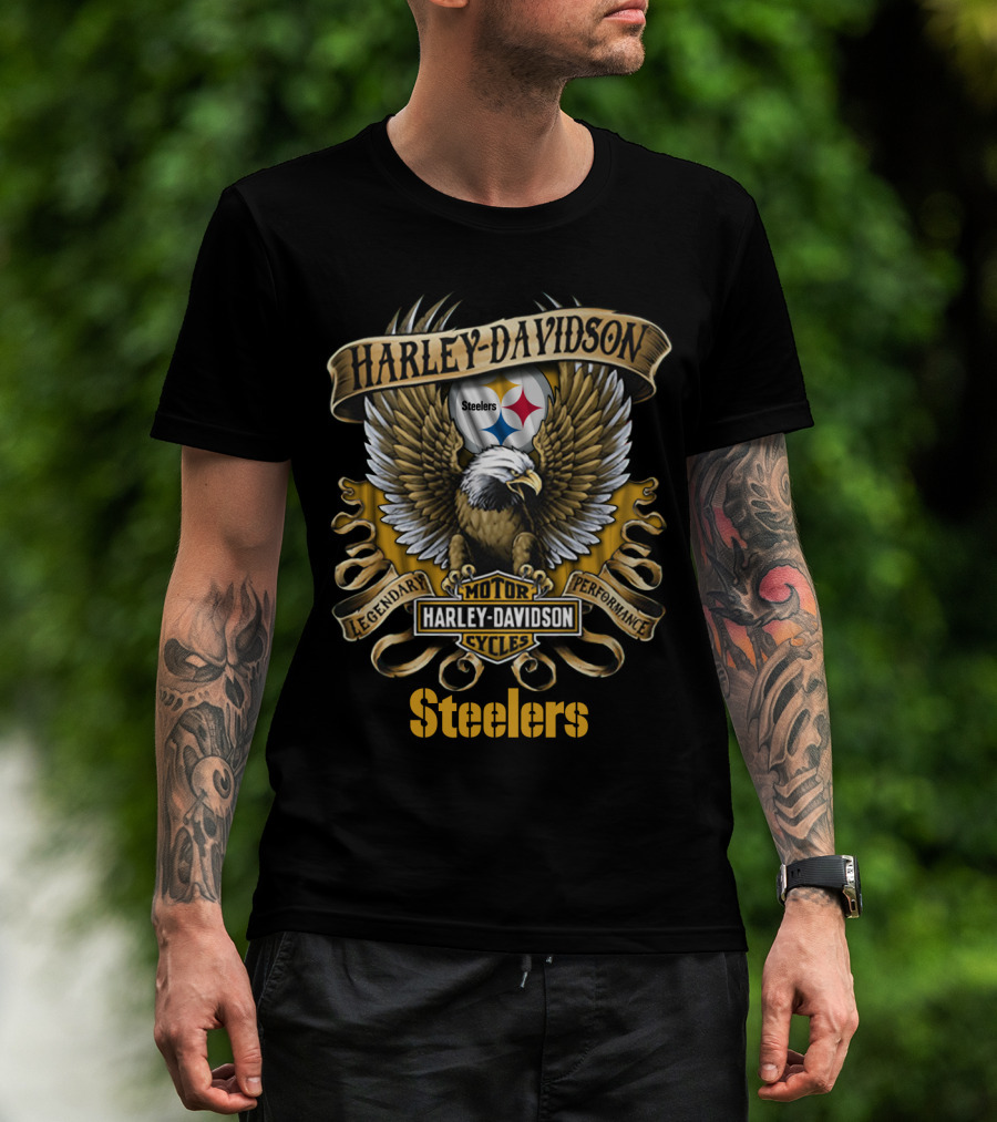 Harley Davidson Legendary Motor Cycles Steelers T-Shirt