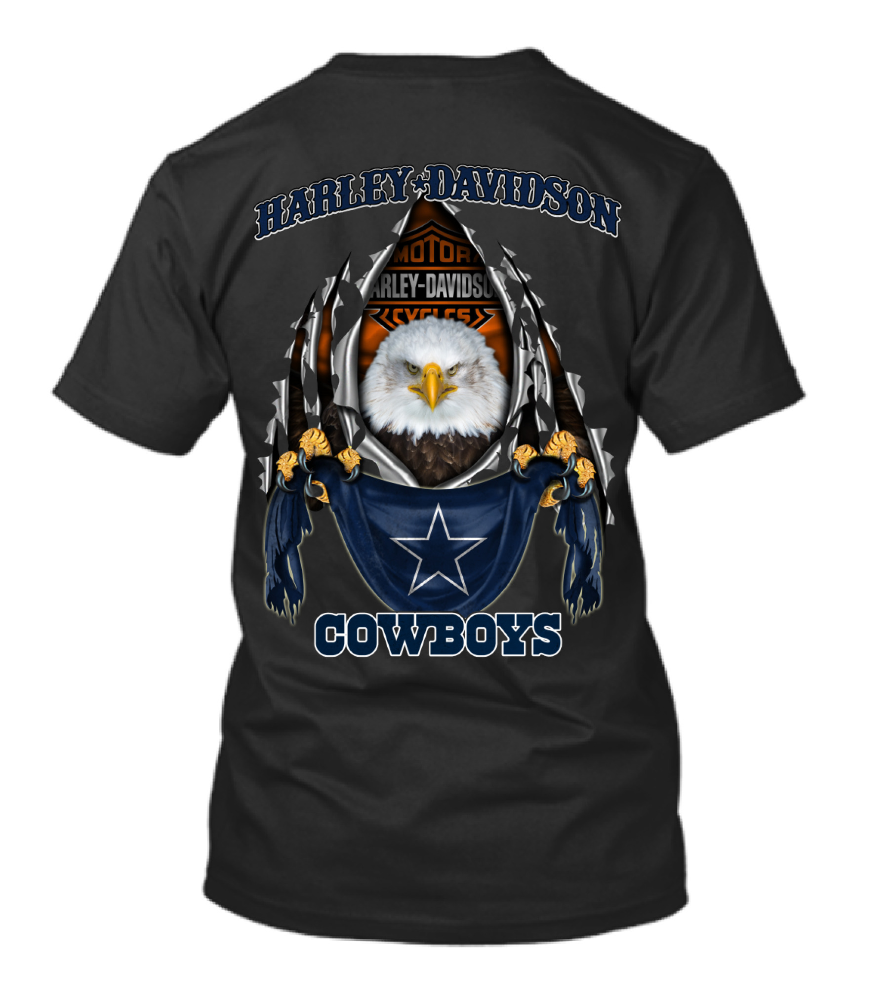 Harley Davidson Dallas Cowboys Eagle Nfl 84 T-Shirt