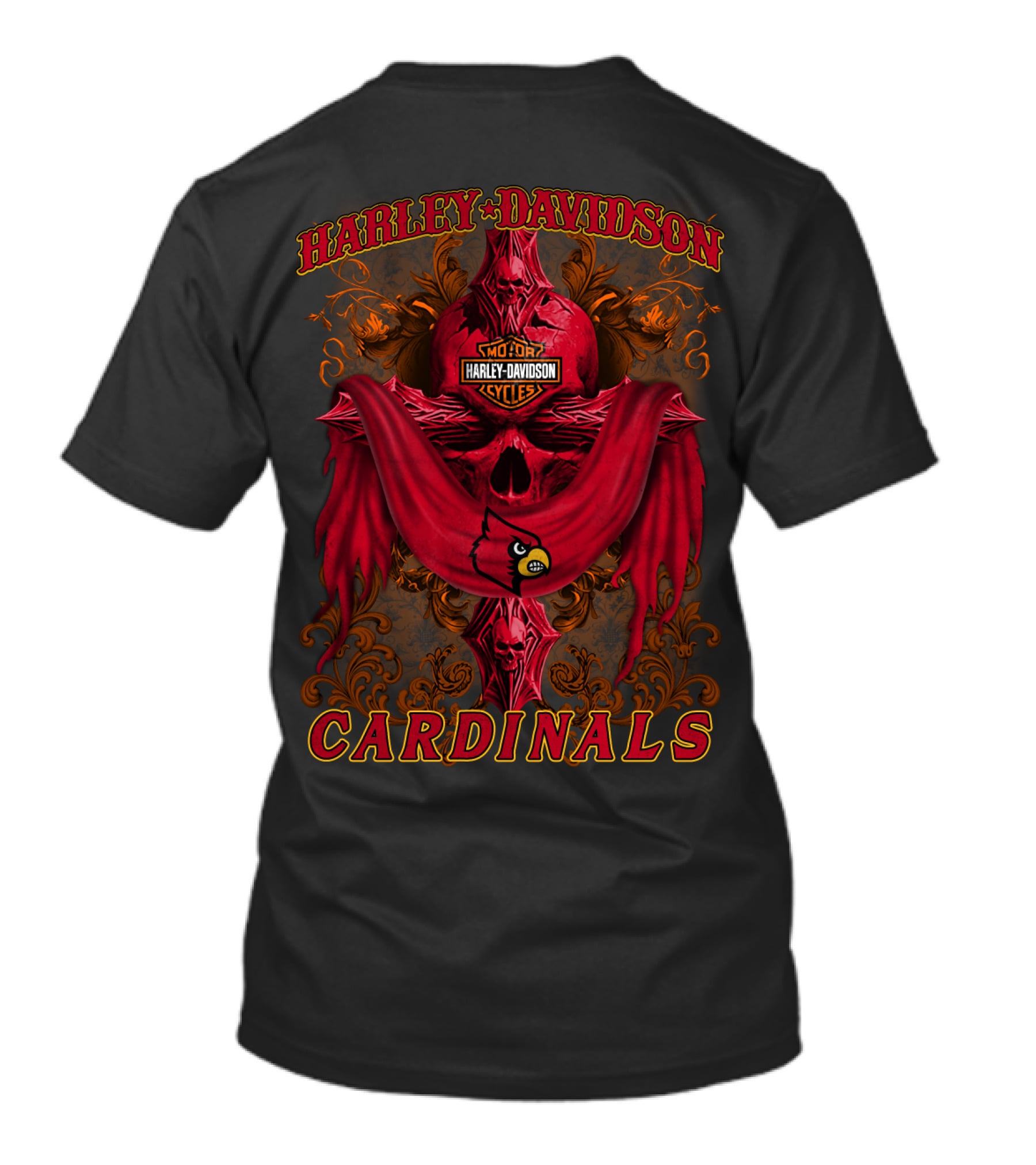 Harley Davidson Louisville Cardinals Motorcycles Ncaa 84 T-Shirt