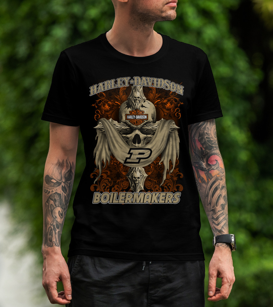 Harley Davidson Motorcycles Boilermakers Purdue T-Shirt