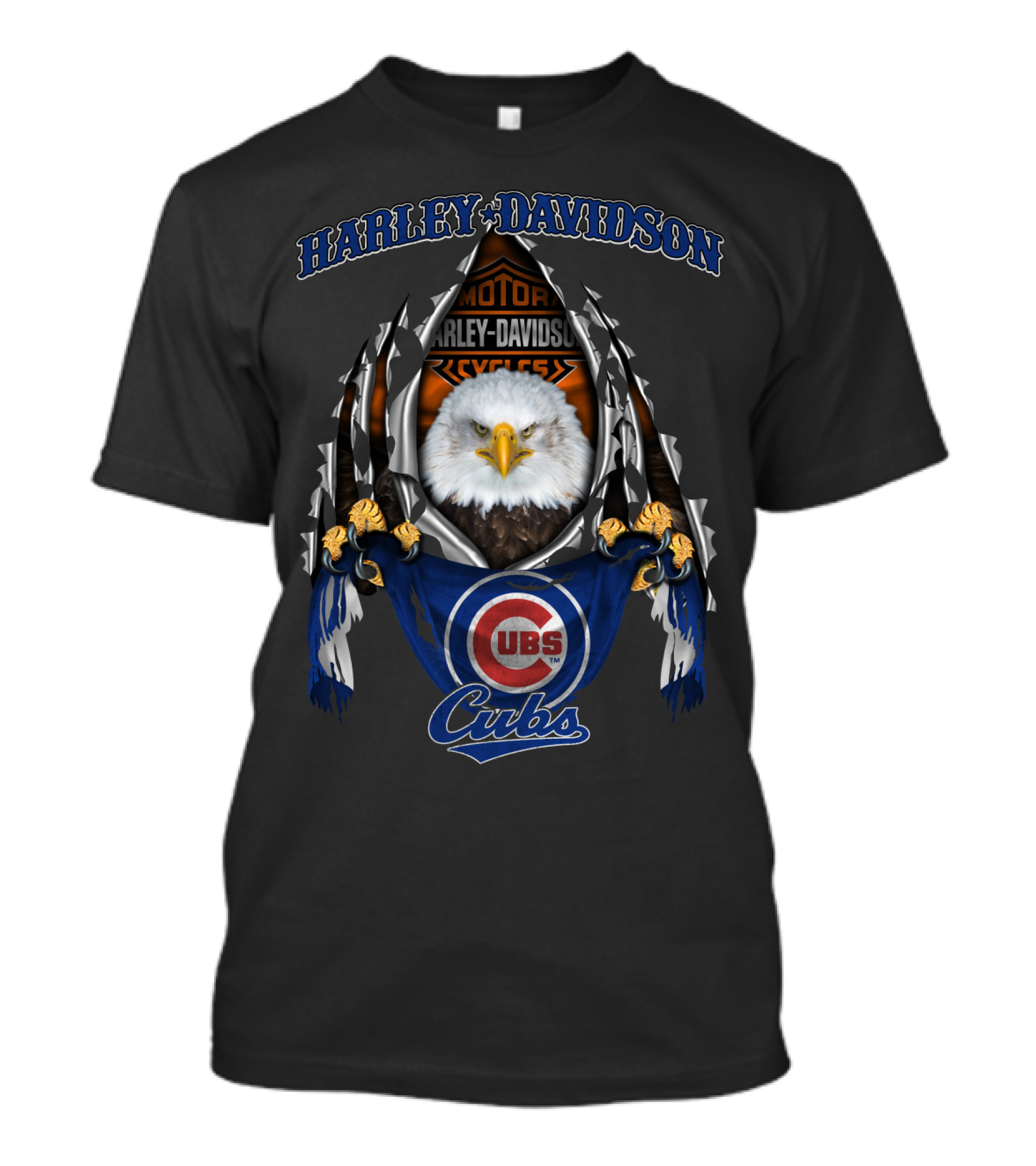 Harley Davidson Motor Eagles Cubs Chicago T-Shirt