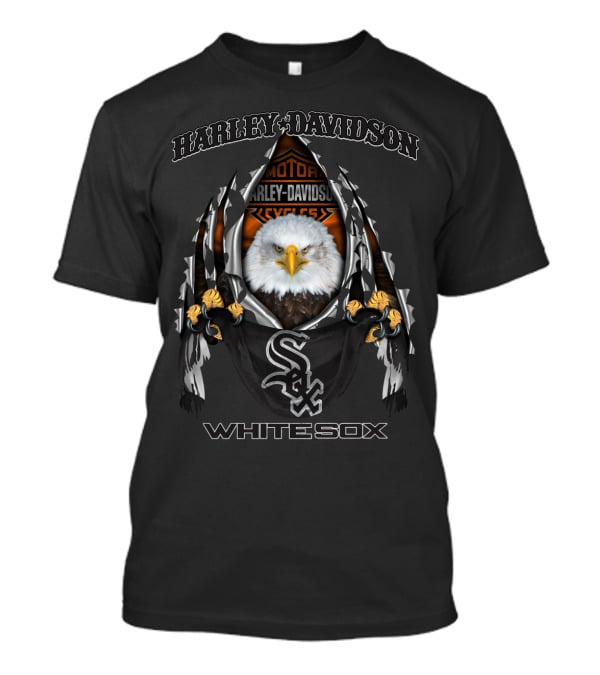 Harley Davidson Motorcycles Eagle Chicago White Sox Whitesox T-Shirt
