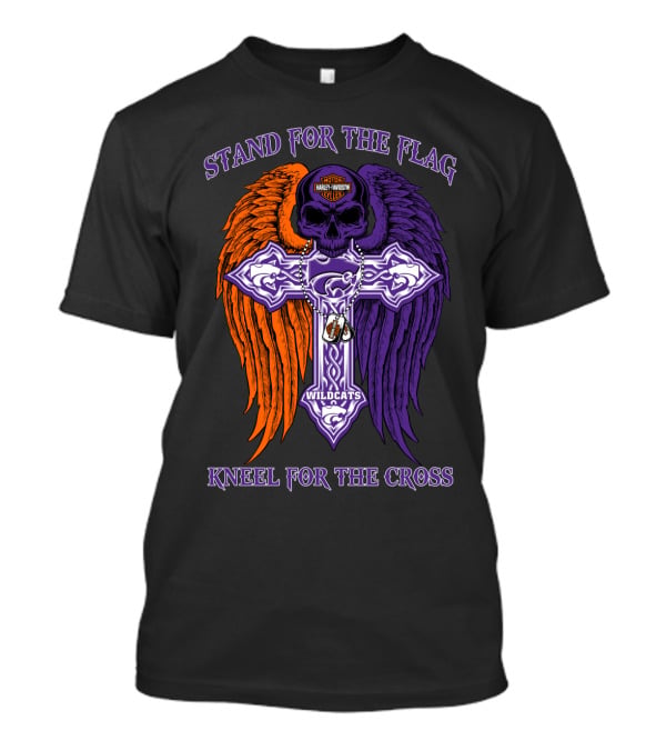 Stand For The Flag Kneel For The Cross Kansas State Wildcats T-Shirt