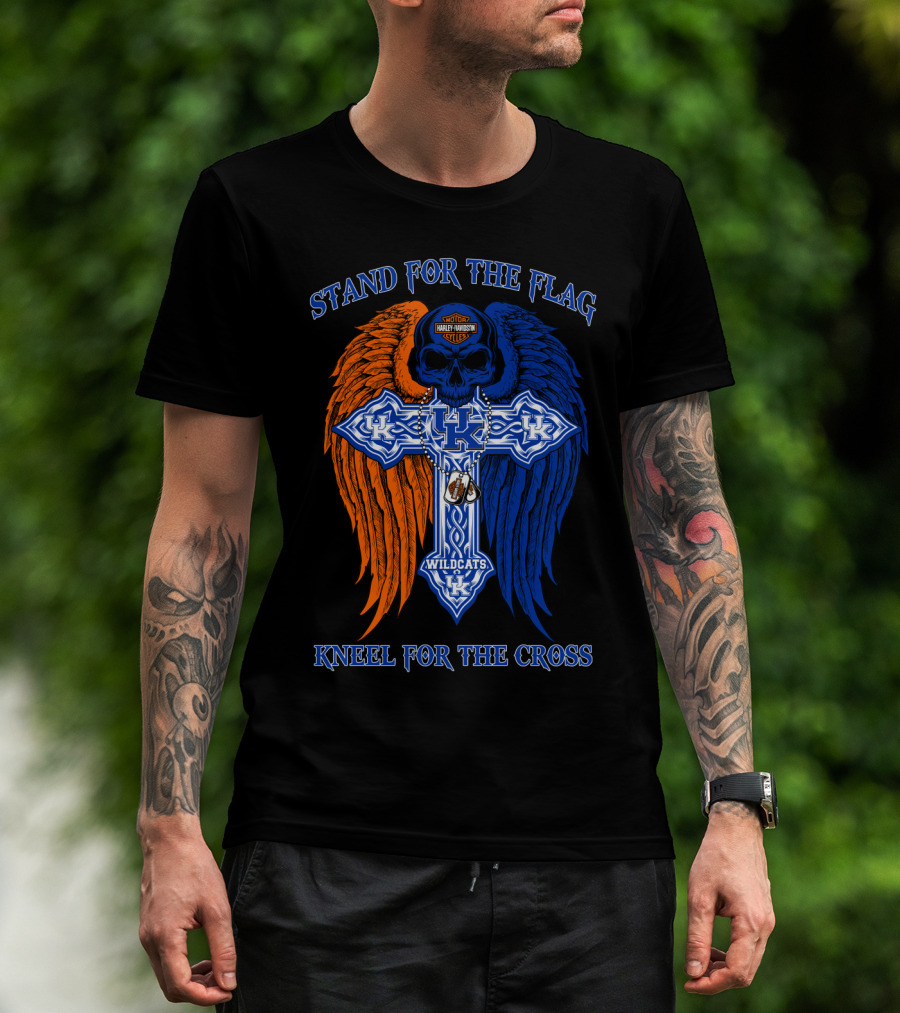 Stand For The Flag Kneel For The Cross Kentucky Wildcats T-Shirt