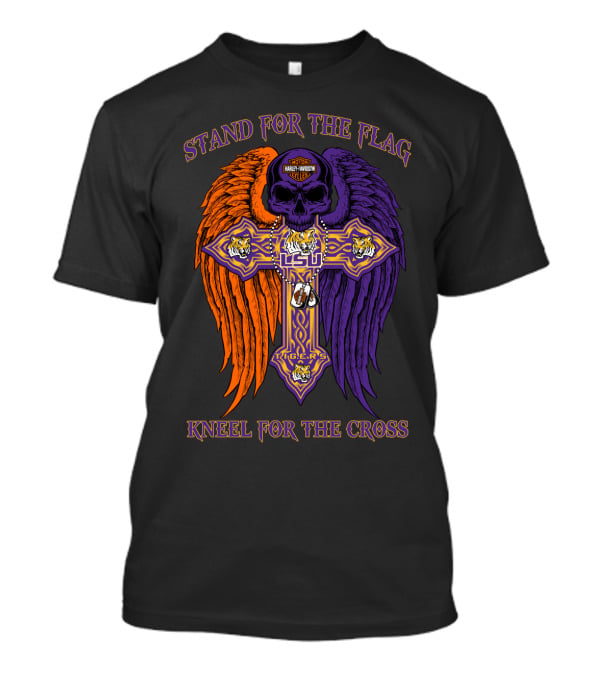 Stand For The Flag Kneel For The Cross Lsu Tigers T-Shirt