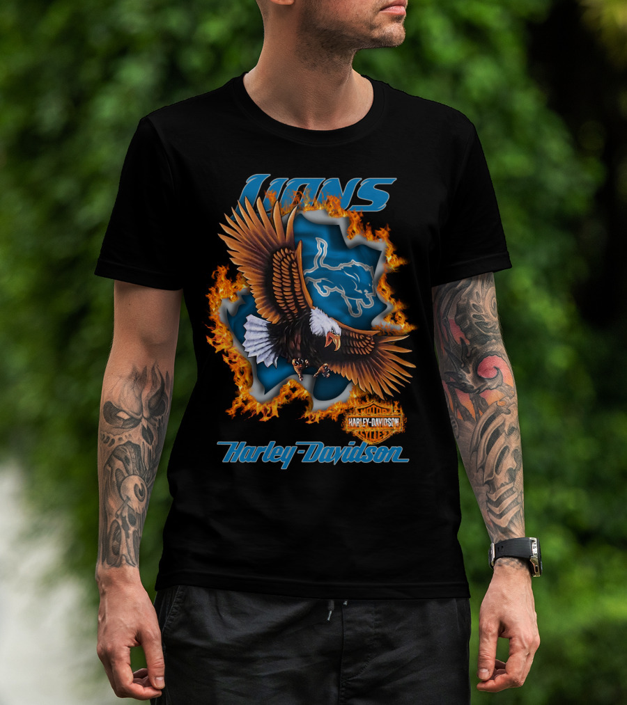 Lions Harley Davidson Nfl 84 Detroit Lions T-Shirt