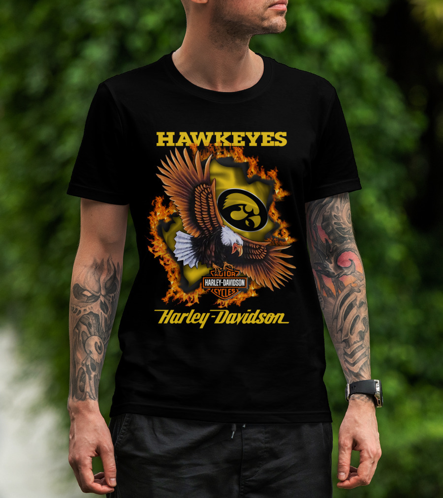 Hawkeyes Harley Davidson Cycles Hd Ncaa 04.08 Iowa Hawkeyes T-Shirt