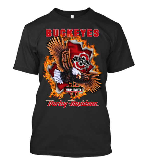 Buckeyes Ohio State Harley Davidson Cycles T-Shirt