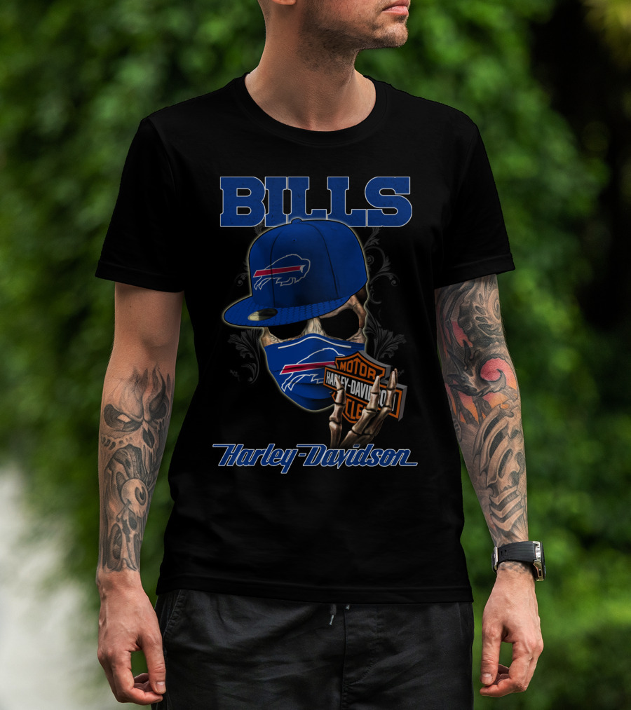 Bills Harley Davidson Nfl Buffalo Bills Harley Davidson Motorcycles T-Shirt