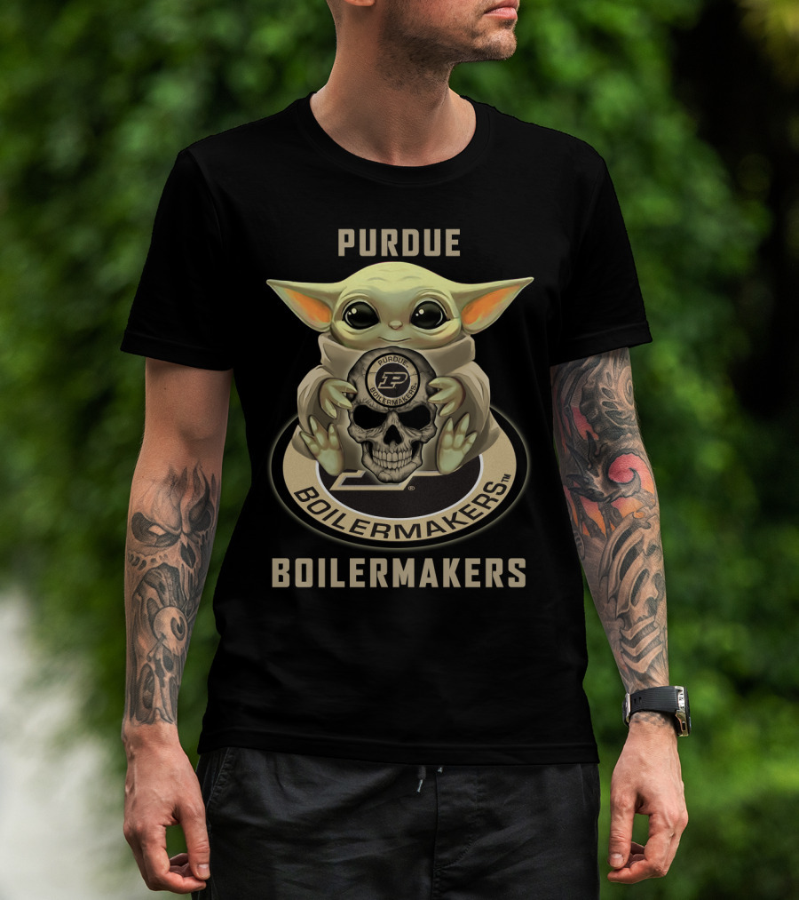 Purdue Boilermakers Yd1404 Baby Alien Skull T-Shirt