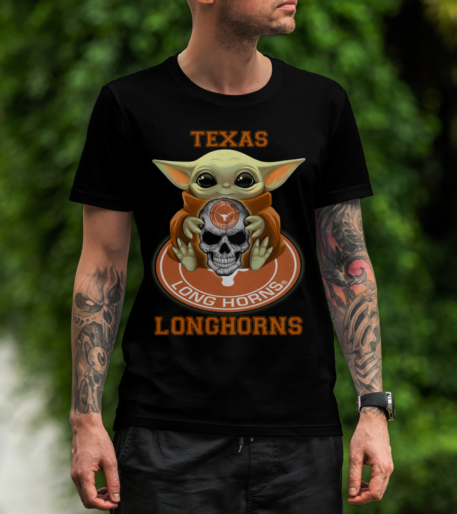 Texas Longhorns Baby Creature With Skull And Orange T-Shirt