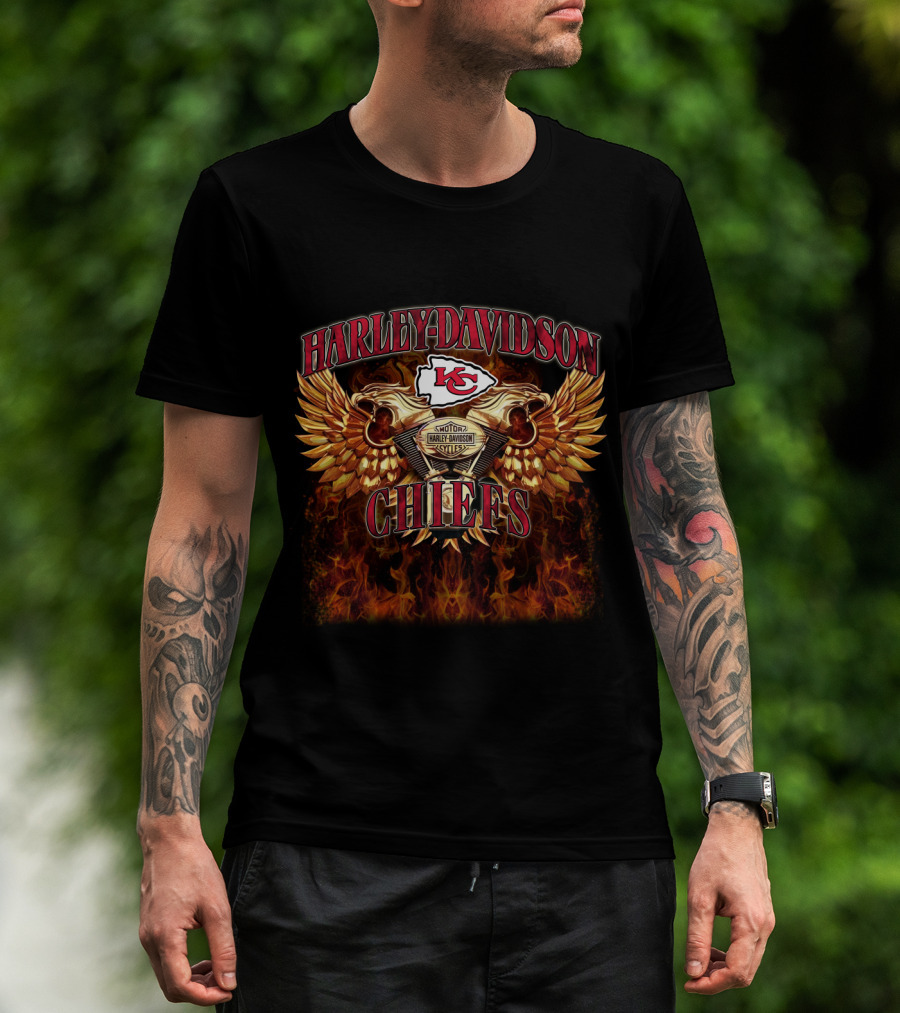 Harley Davidson Kansas City Chiefs Motor Harley Davidson Cycles T-Shirt