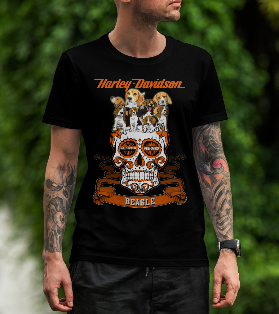 Harley Davidson Motor Cycles Beagle T-Shirt
