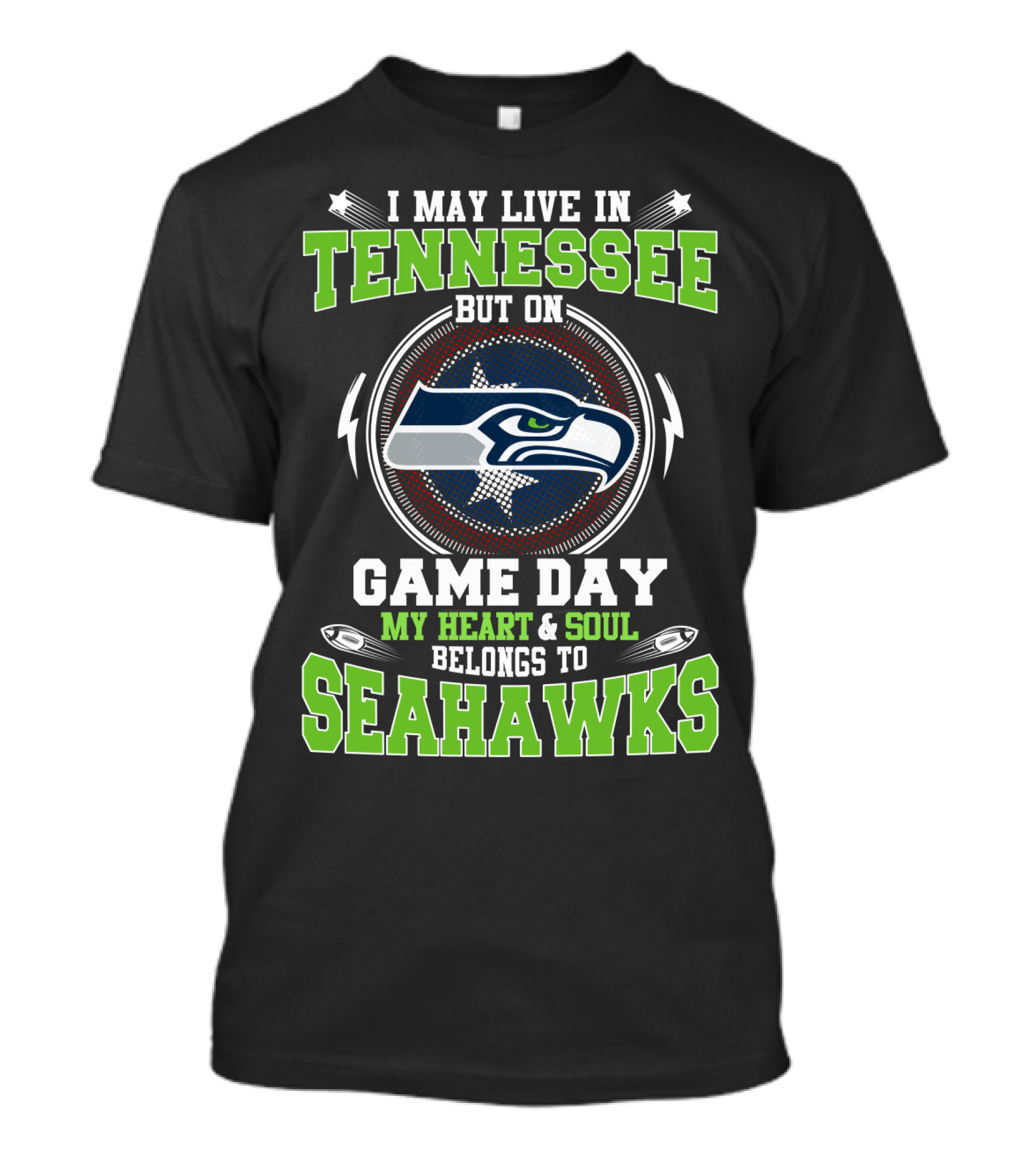 Tennessee Game Day Heart Soul Seahawks T-Shirt