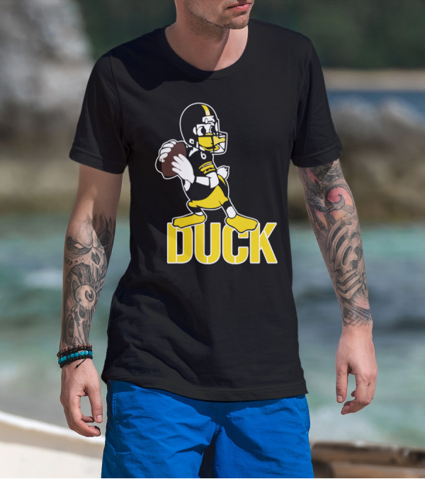 Pittsburgh Football Duck Hodges Quarterback Cartoon T-Shirt