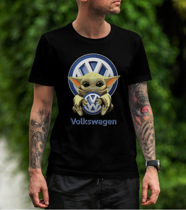 Volkswagen Baby Yoda Logo Embrace T-Shirt