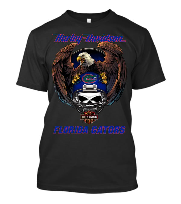 Harley Davidson Florida Gators Eagle Motorcycles T-Shirt