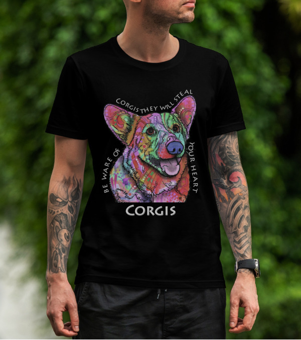 Be Aware Of Corgis They Will Steal Your Heart Corgis T-Shirt