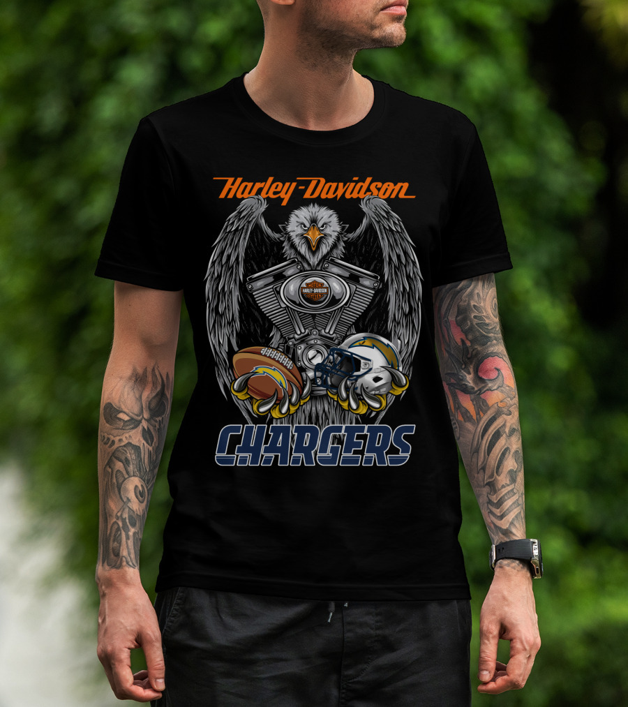 Harley Davidson Chargers Nfl Lac Football T-Shirt