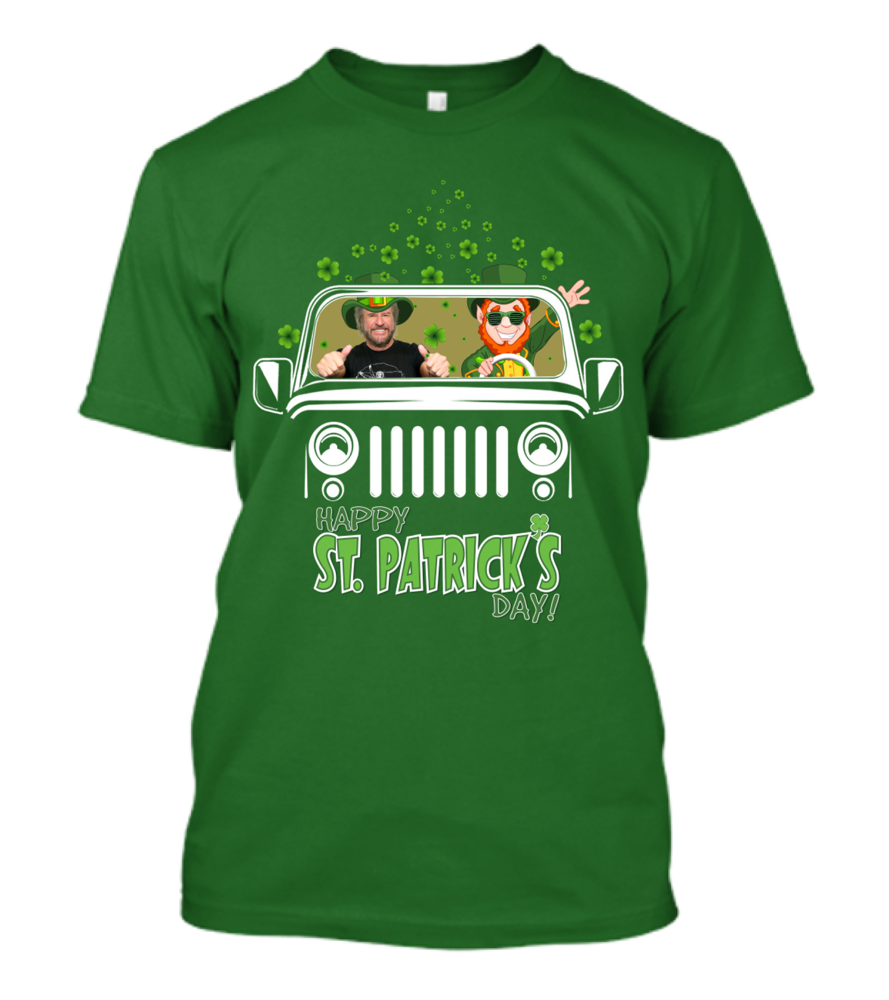 Happy St. Patrick's Day Jeep Ride With Sammy Hagar And Leprechaun T-Shirt