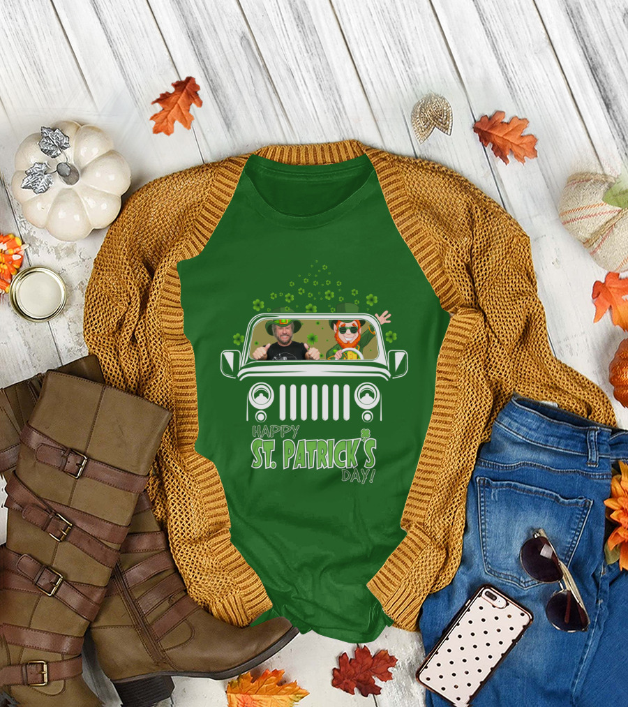 Happy St. Patrick's Day Jeep Ride With Sammy Hagar And Leprechaun T-Shirt
