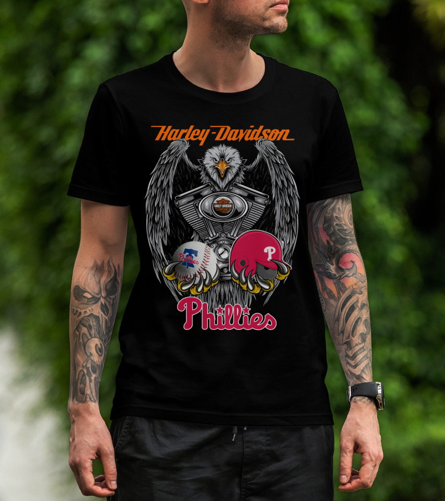 Harley Davidson Eagles Phillies Mlb 46 Pp1 T-Shirt