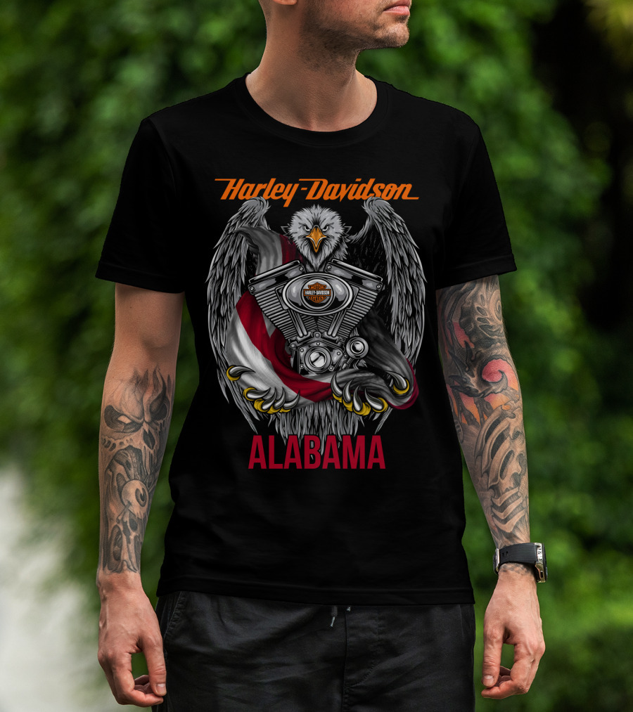 Harley Davidson Eagle Engine Alabama T-Shirt